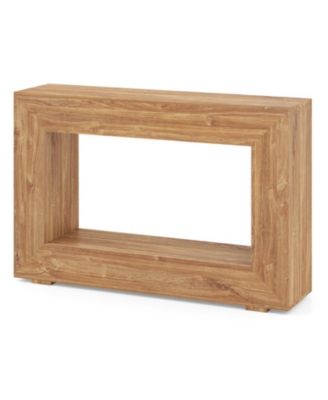 47 in Farmhouse Console Table with Hidden Back Compartments