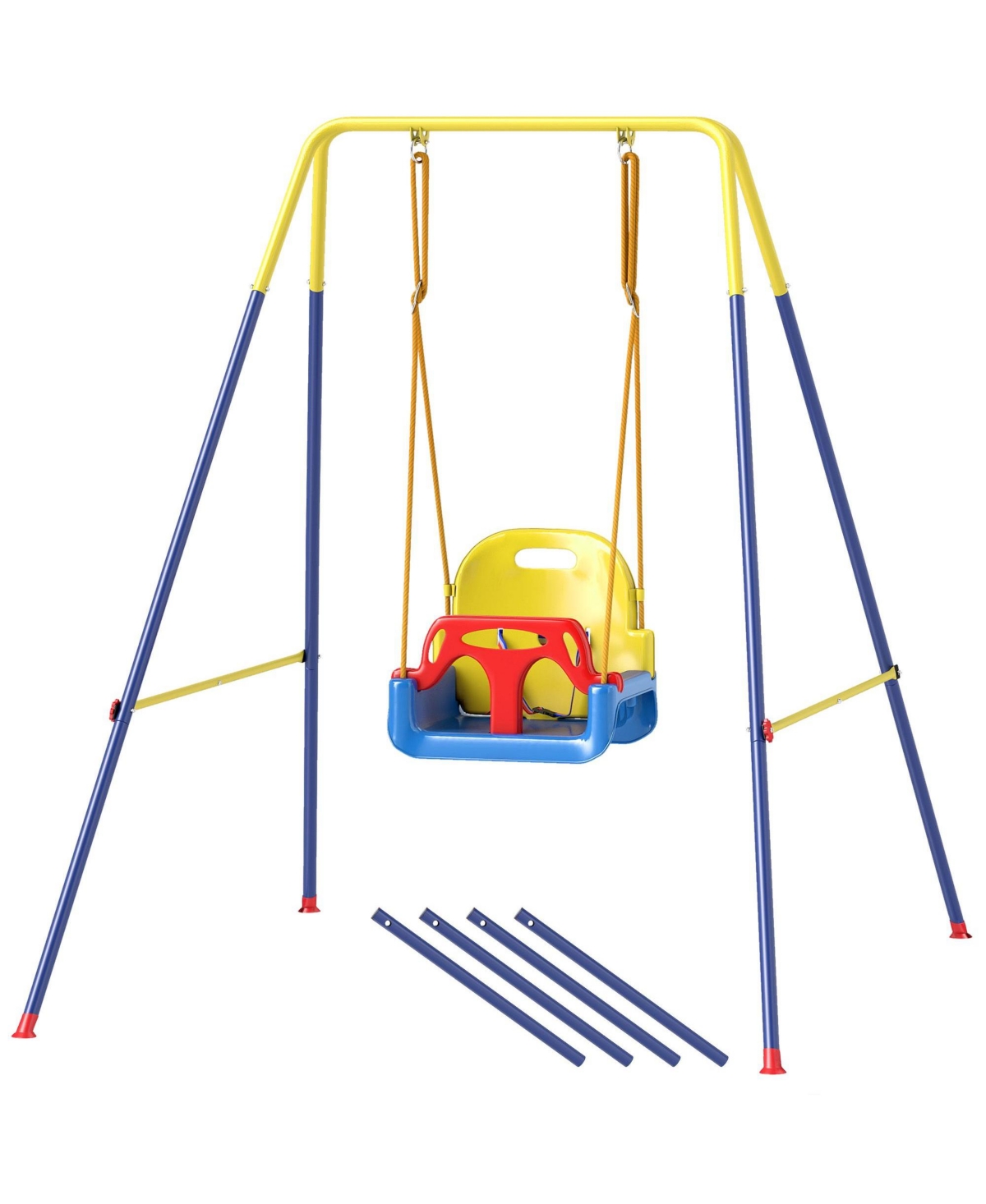 Sevorley Kids' Swing Set with Folding Design & Seat Restraint, Ages 9-36 Months