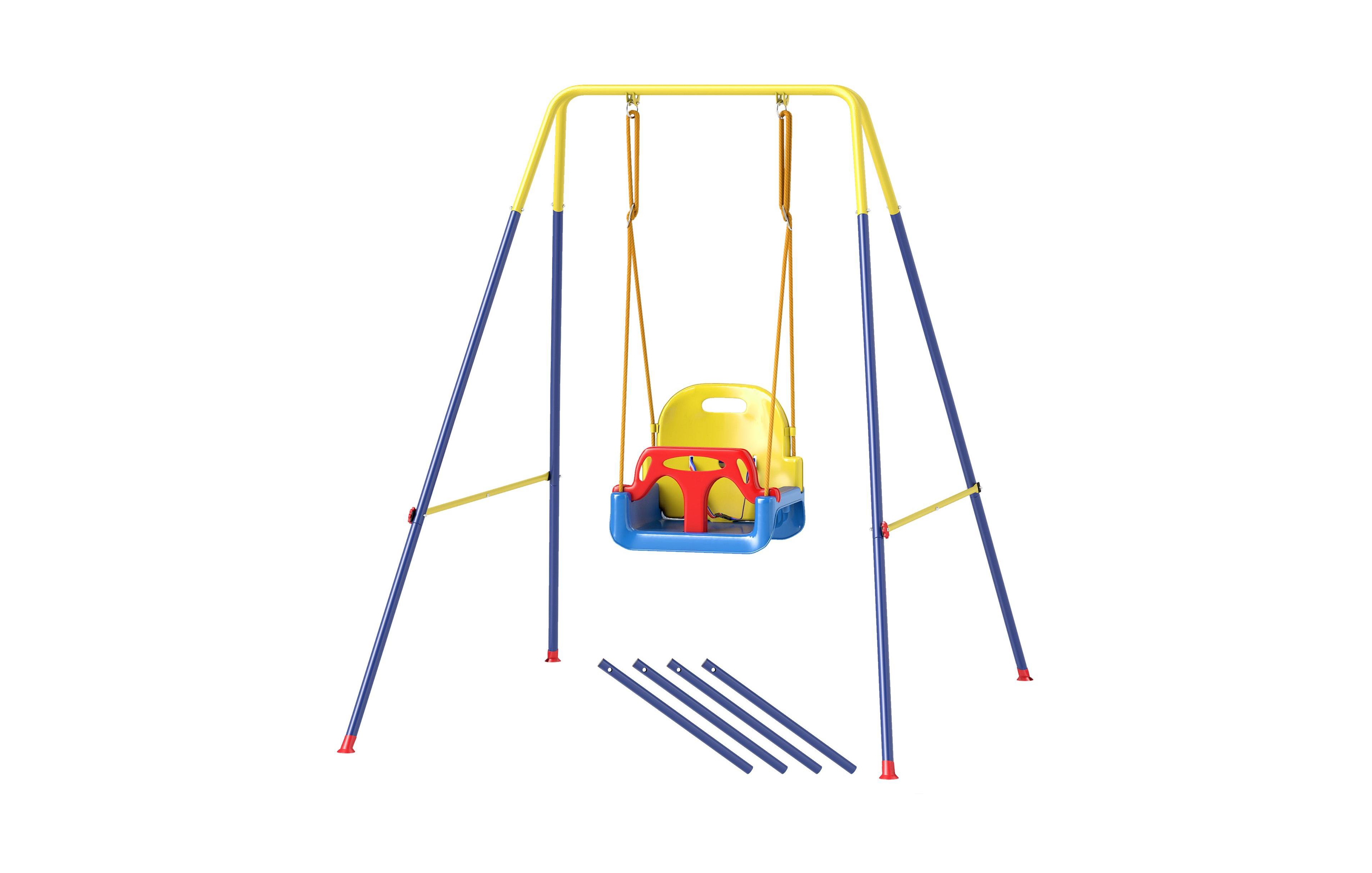 Sevorley Kids' Swing Set with Folding Design & Seat Restraint, Ages 9-36 Months