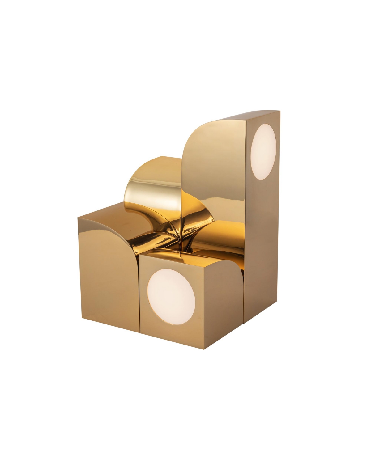 Kuzco Gypsum 9-in Polished Brass Led Table Lamp