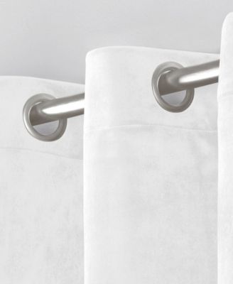 Velvet Heavyweight Light Filtering, Grommet Top Curtain Panels (Set of 2)