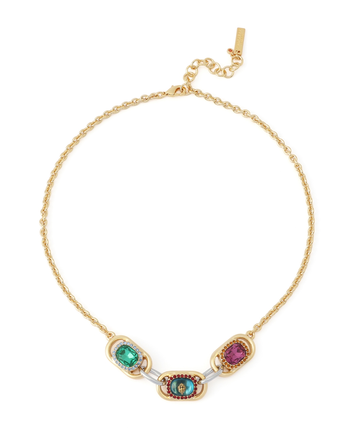 Kurt Geiger London Glass Crystal Two-Tone Chain Necklace - Multi