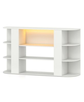 Fireplace-Ready 50 Inch RGB Light TV Stand Entertainment Center