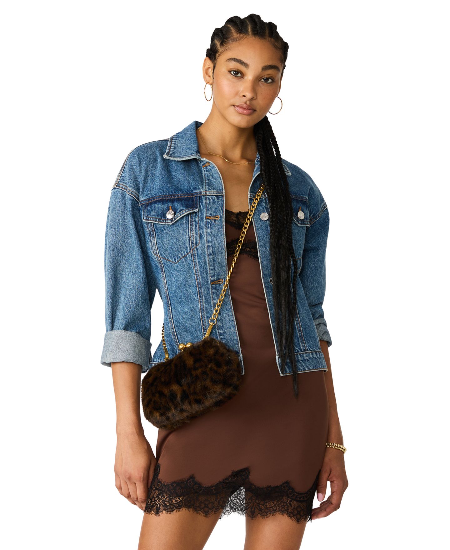 Женская сумка Madden Girl Leopard Small Kiss-Lock Crossbody Handbag, цвет: Леопардовый — фото 7