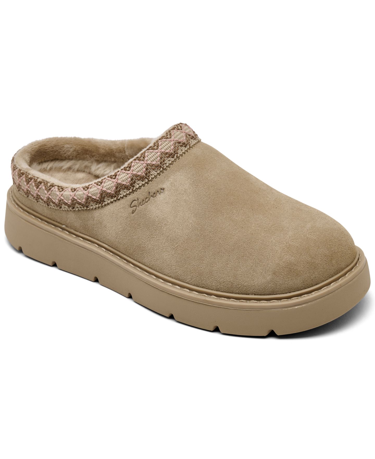 Женские тапочки-сабо Skechers Relaxed Fit Keepsakes Cozy - Cozy Cascade, цвет: Песочный — фото 1
