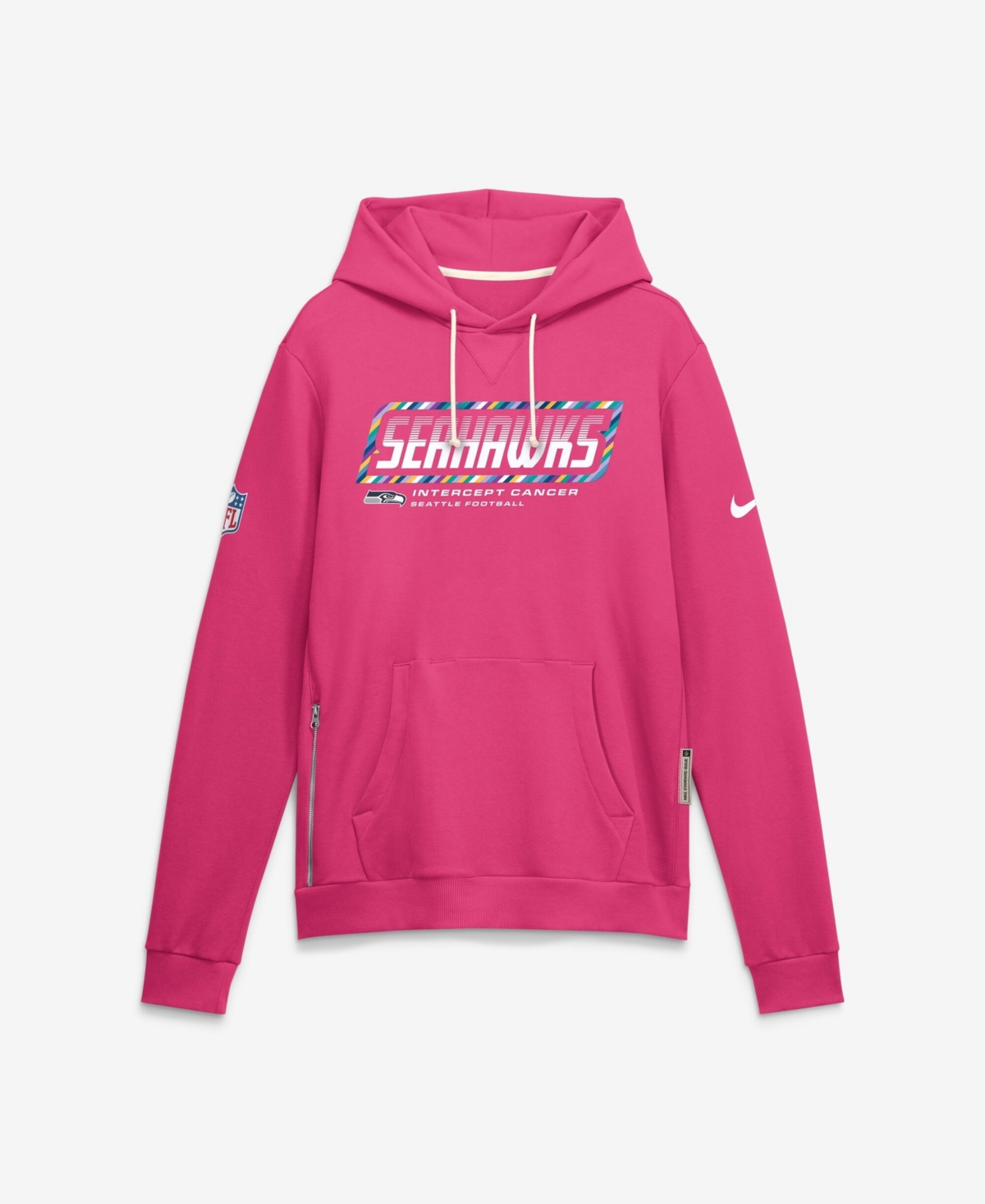 Nike Men's Pink Seattle Seahawks 2026 Nfl Cruical Catch Sideline Dri-Fit Pullover Hoodie