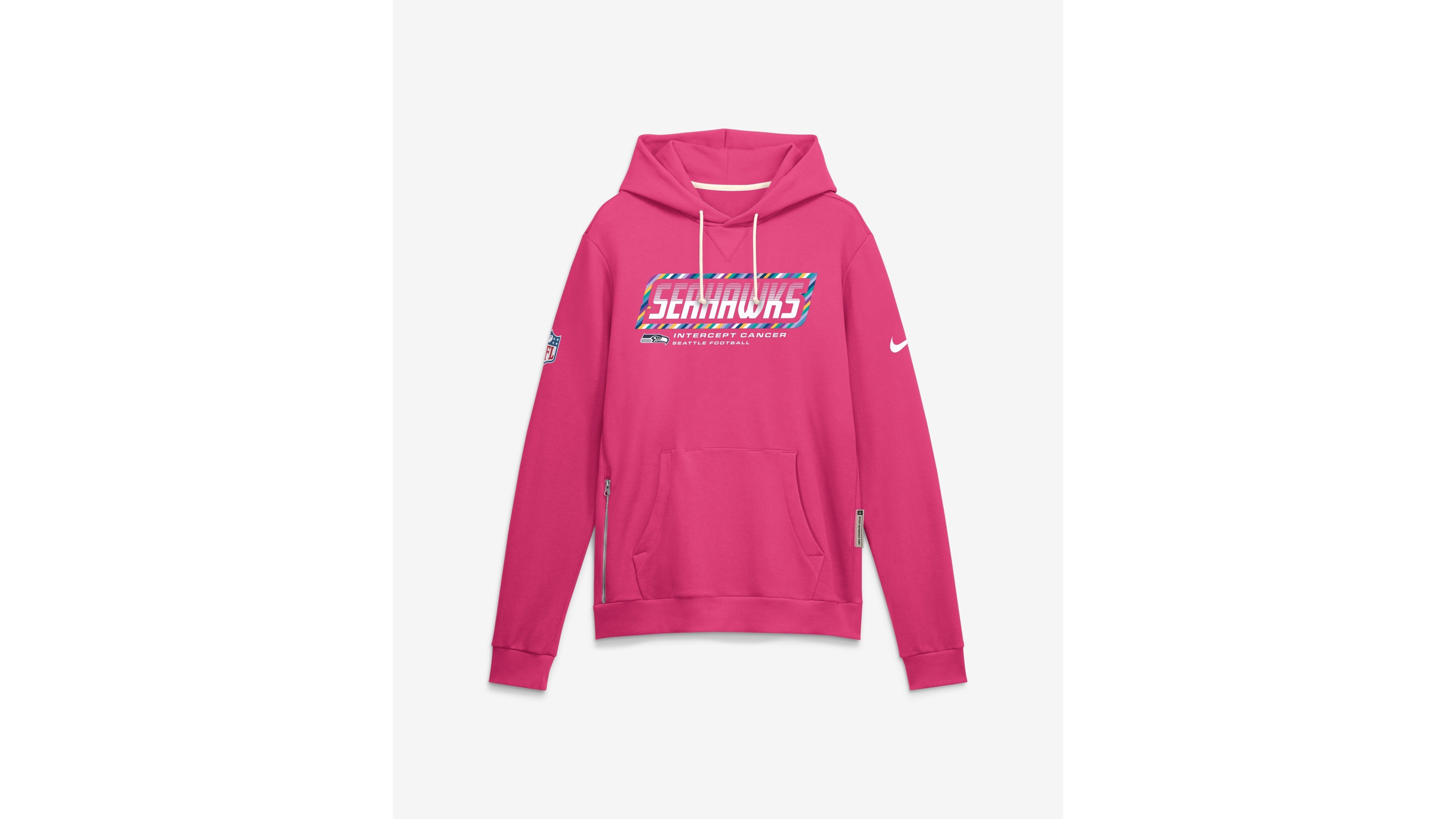 Nike Men's Pink Seattle Seahawks 2026 Nfl Cruical Catch Sideline Dri-Fit Pullover Hoodie