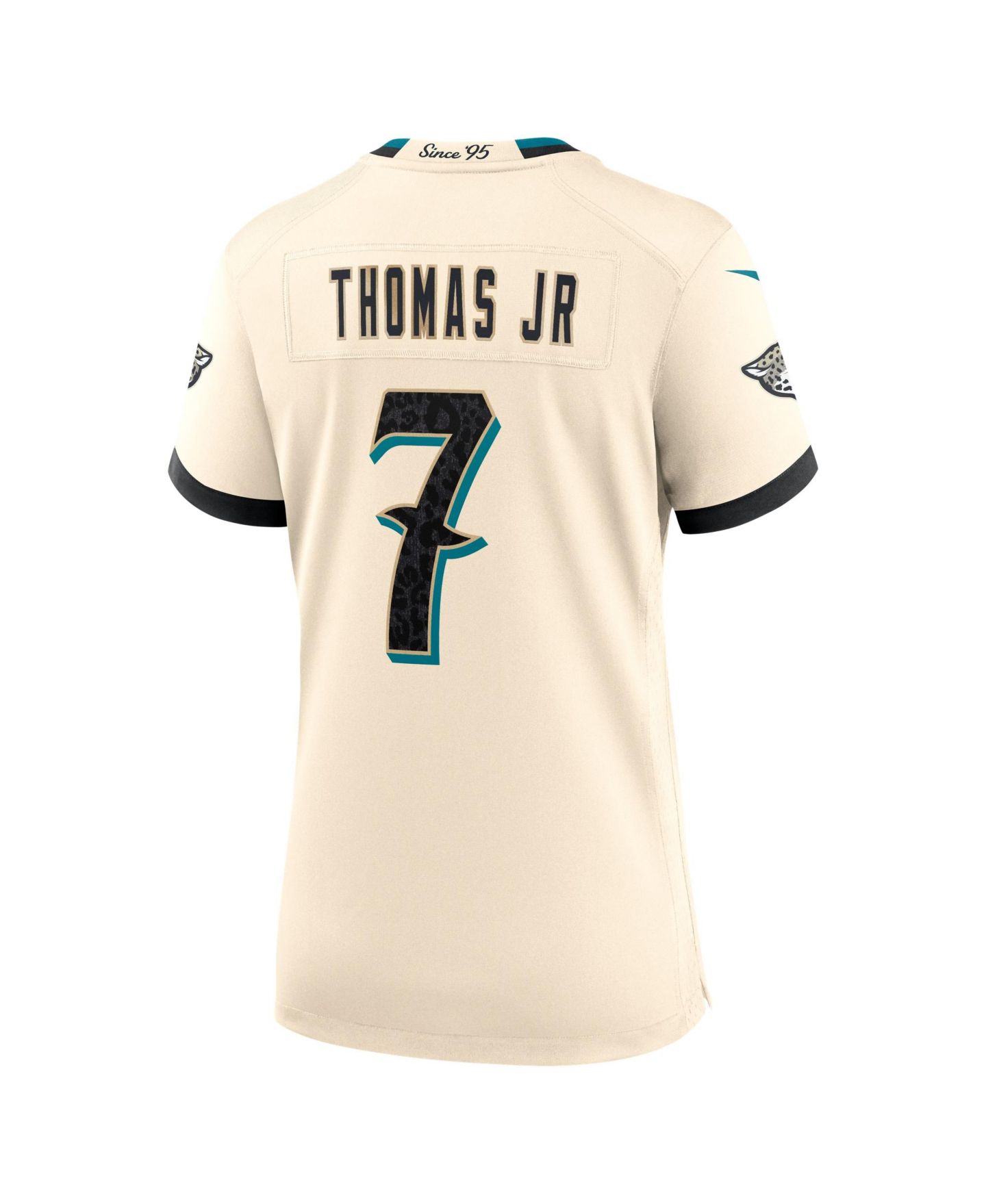 Женский топ Nike Brian Thomas Jr. Natural Jacksonville Jaguars 2026 Rivalries Collection Game Jersey — фото 4