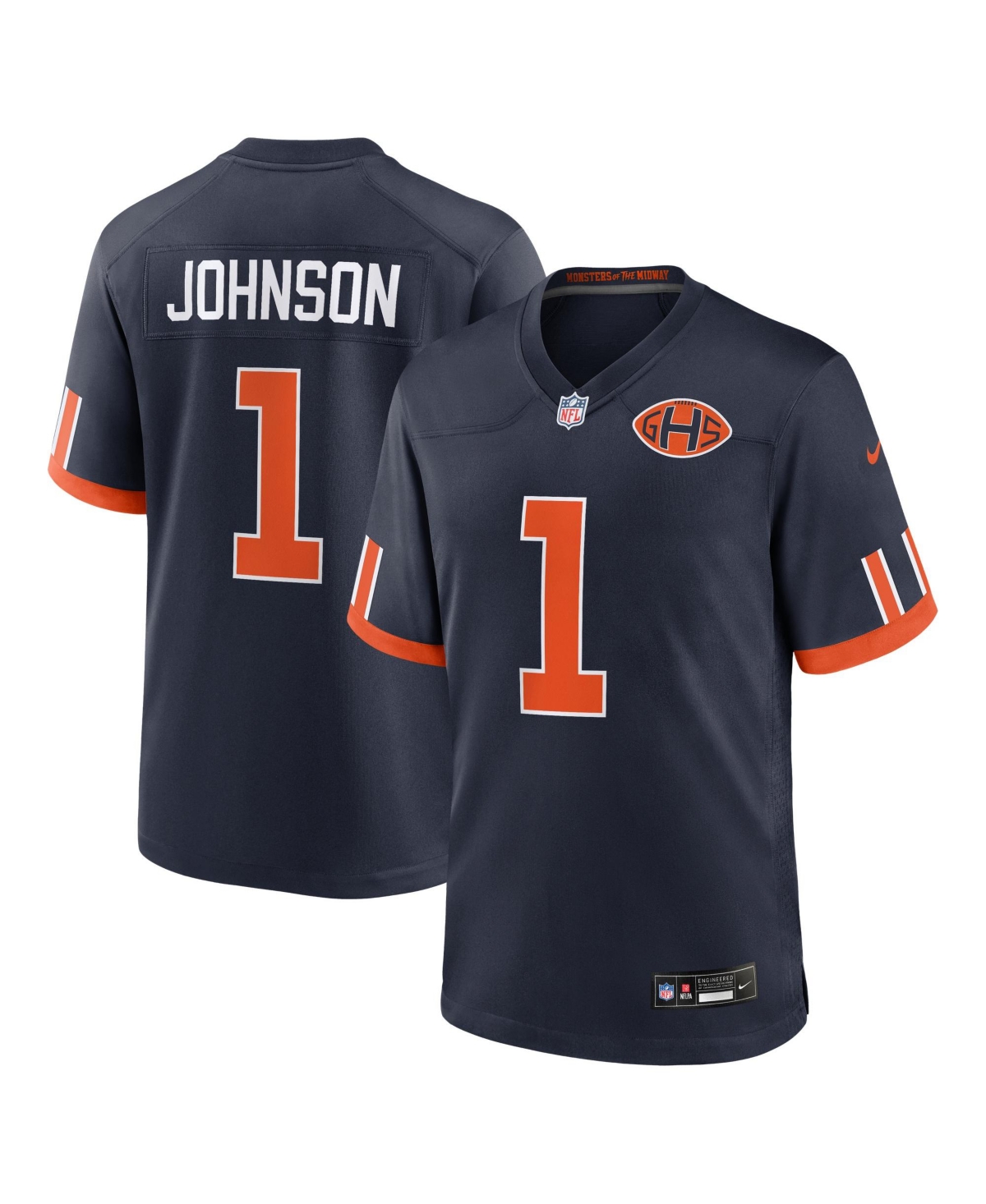 Nike Men's Jaylon Johnson Navy Chicago Bears 2026 Rivalries Collection Game Jersey