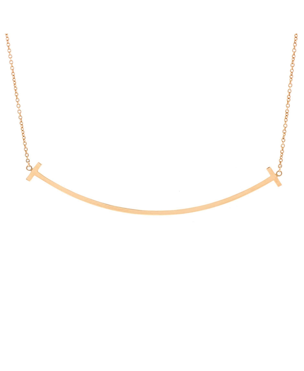 Pre-Owned Tiffany and Co T Smile Pendant Necklace