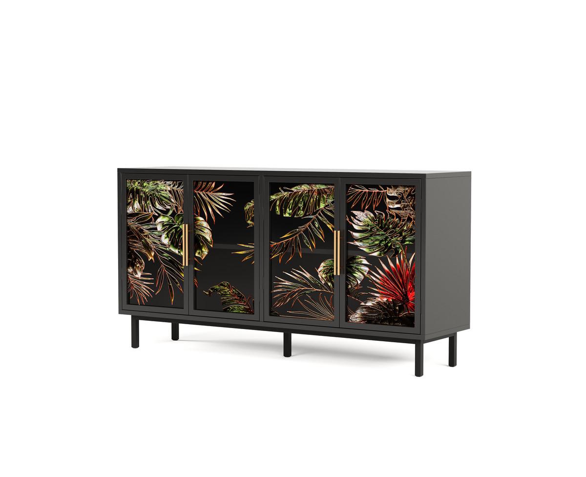 sumyeg 60.3" Storage Cabinet Control Console with 4 doors