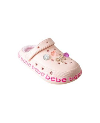 Little Girls EVA Clogs with Charms and Fleece Lining