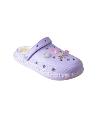 Little Girls EVA Clogs with Charms and Fleece Lining