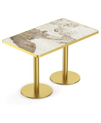 47.24" Faux Marble Sintered Stone Tulip Dining Table