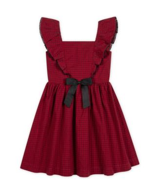Toddler Girls' Organic Cotton Ruffle Jumper Party Dress