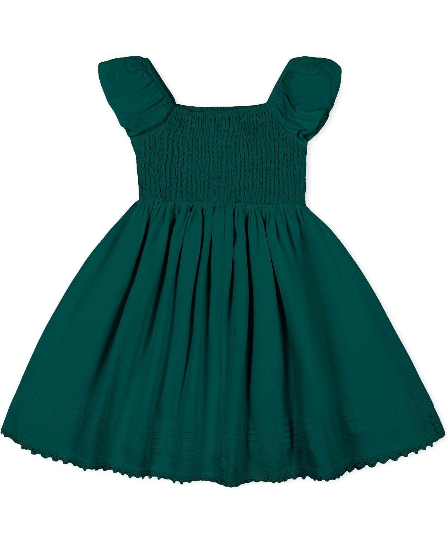 Платье Hope & Henry '6-12 Sateen Flower Girl Dress для девочек, цвет: Глубокий зелёный — фото 4