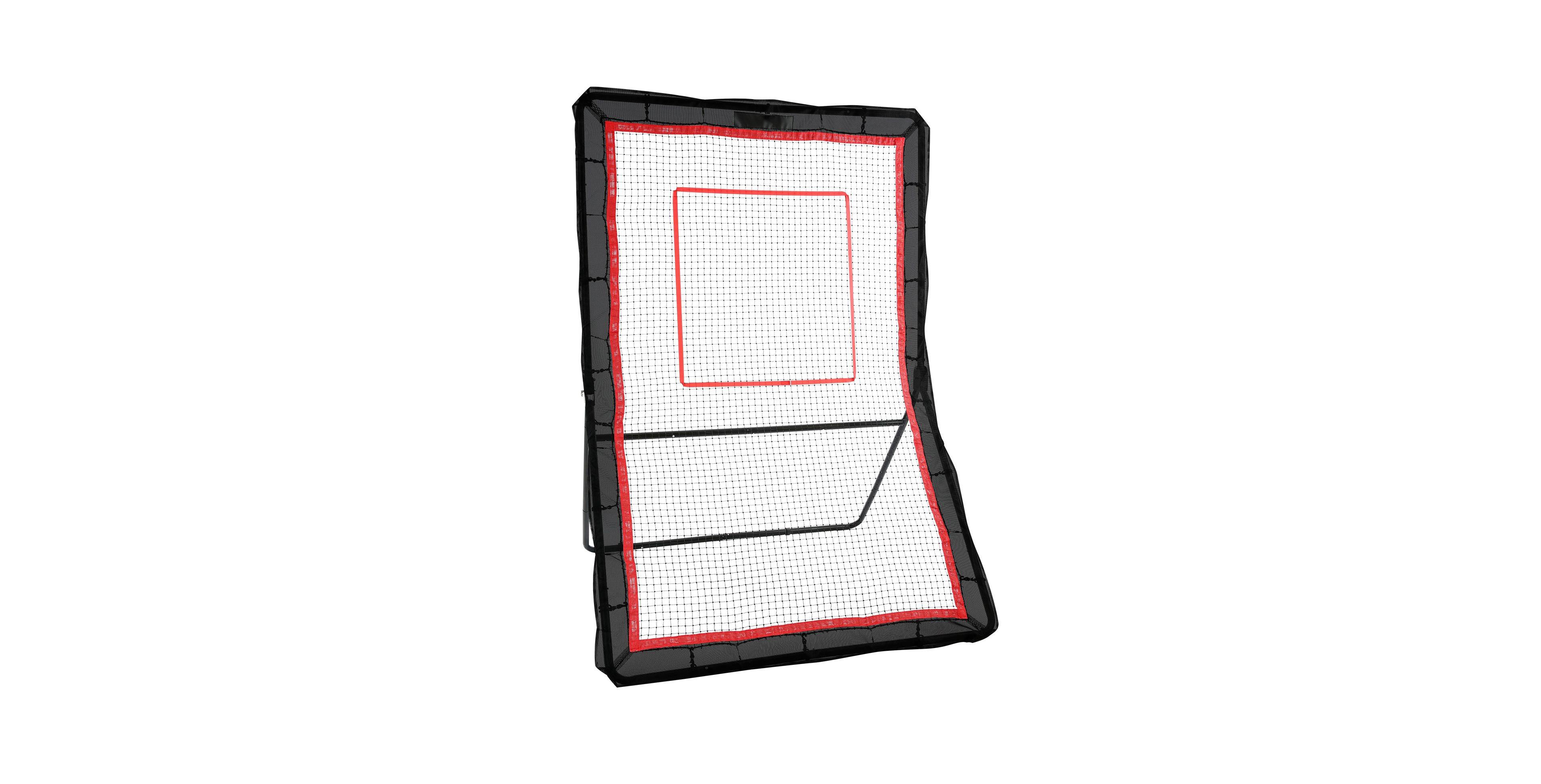 Sugift 5x7 Ft Adjustable Angle Sports Rebounder Net with Target Strip