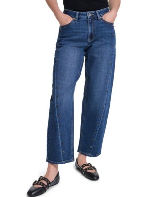 Women's Barrel Leg Mid-Rise Jeans