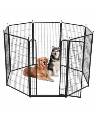 Dog Playpen,48 Inch(H) 18 Ft(L) 8 Panels Dog Fence Indoor/Outdoor ,Heavy Duty Metal Pet Puppy Exercise Pen, Wide Door Low Threshold
