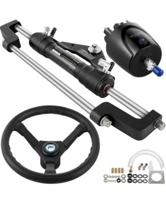Hydraulic Outboard Boat Steering Kit with 13.5-Inch Wheel