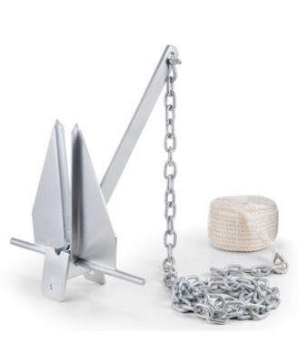 13-Lb Galvanized Fluke Anchor Kit with Chain Rope and Shackles