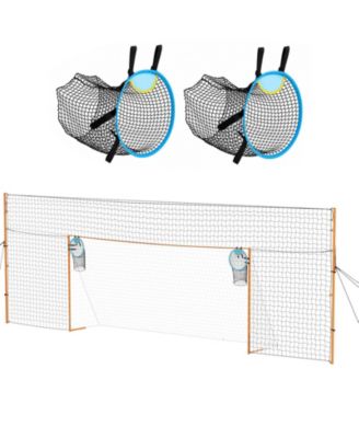 Soccer Goal 16 x 7 Ft with Iron Frame Backstop Net and Ground Stakes