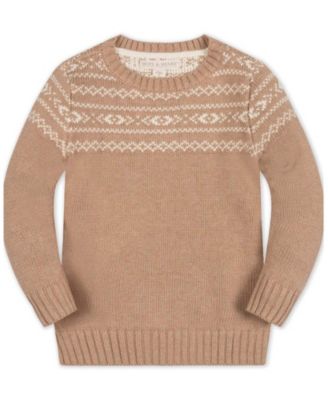 Boys' 4-20 Fair Isle Organic Cotton Crewneck Sweater