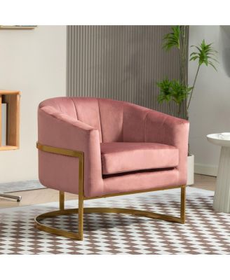 Luxury Framed Velvet Accent Chair with Ergonomic Upholstery