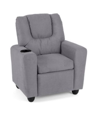 Push Back Cup Holder Kids Recliner Armchair