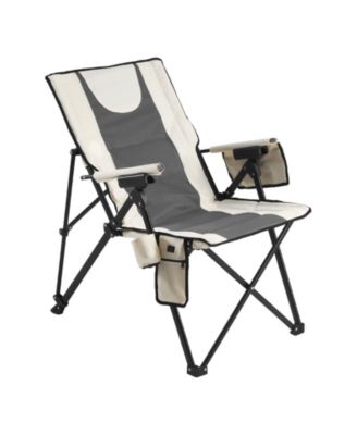 Heated High-Back Folding Camping Chair with Cup Holder