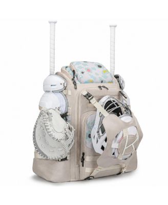 Baseball Softball Catchers Gear Backpack 80L Capacity With Cooler Pocket Shoe Compartment
