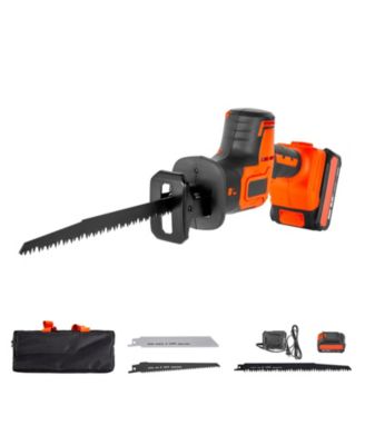 20V Cordless Reciprocating Saw with LED Light and Metal Blades