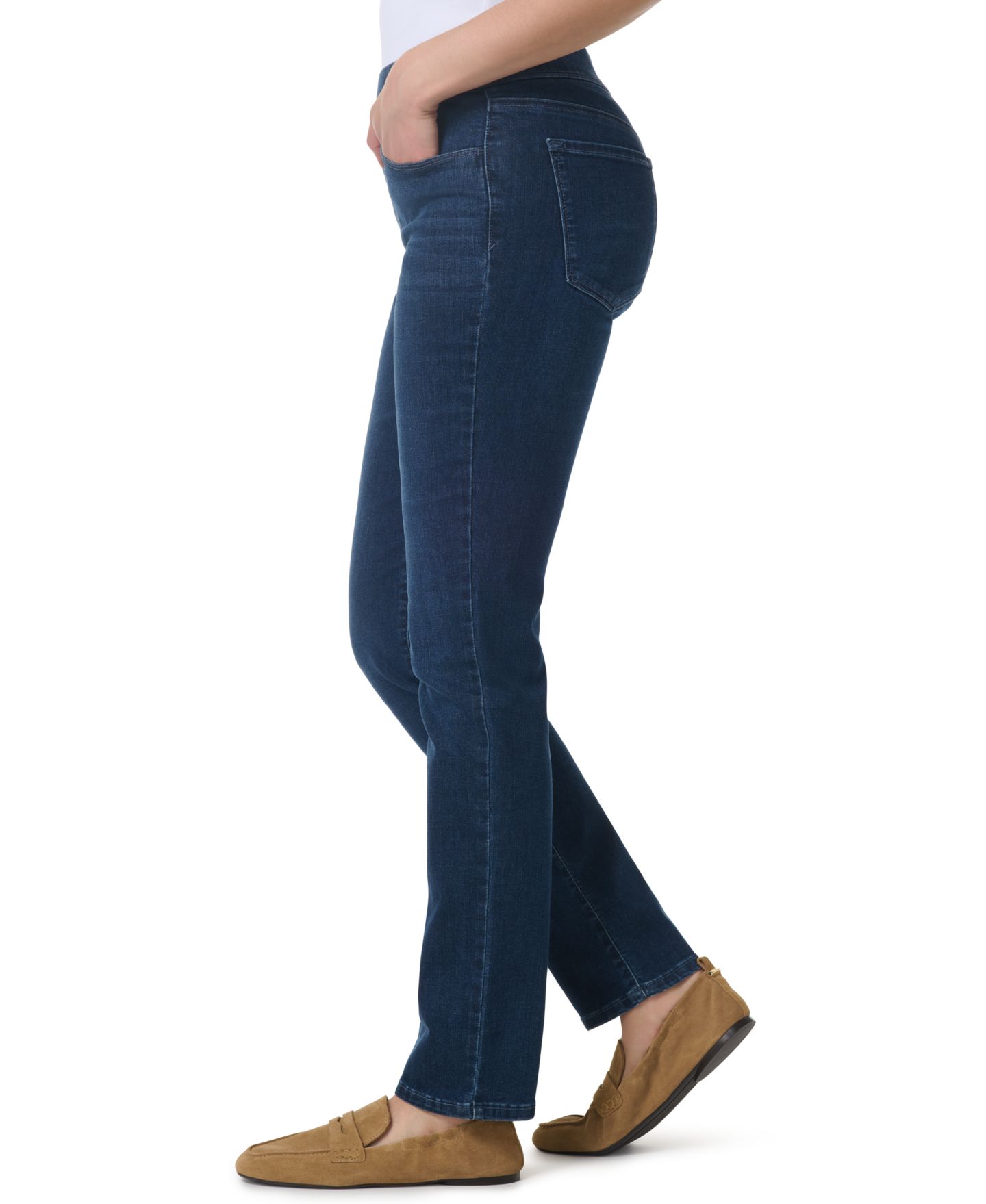 Женские джинсы Gloria Vanderbilt Amanda High-Rise Straight Pull-On, цвет: Autry — фото 5