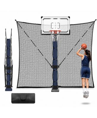 10x10 Ft Basketball Rebounder Net Universal Foldable Outdoor Practice Guardstop With Carry Bag