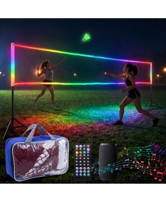 LED Badminton Net With Music Sync Remote Control Lighting Modes