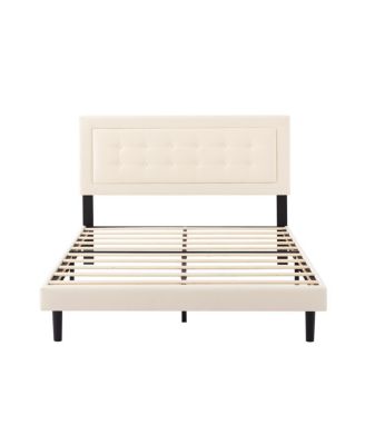 Queen Fabric Upholstered Platform Bed