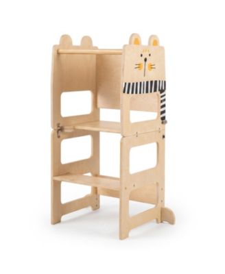 Wooden 3-in-1 Step Stool and Table