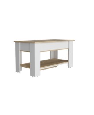 40" Oak Storage Bench with Flip Top