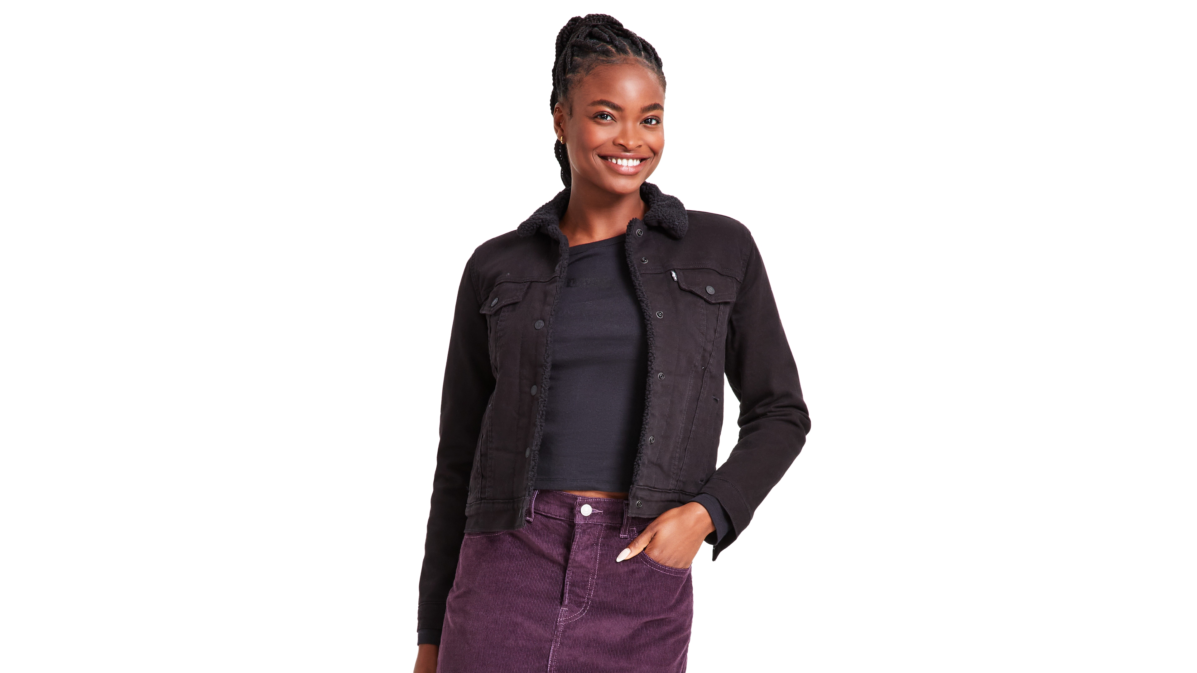 Levi's Women's Original Denim Trucker with Sherpa Lining