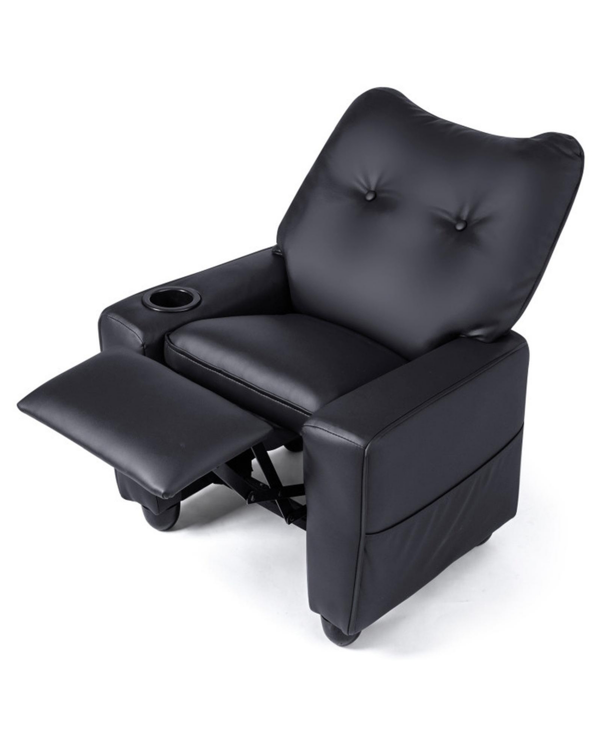 Gouun Kids Recliner Chair with Cup Holder and Armrests for Playroom Ages 3 and Up - Black