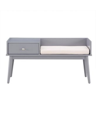 1-Drawer Entryway Bench With Linen Cushion