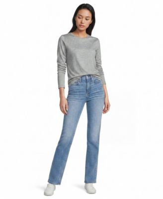 Women's Relaxed Supima Cotton Long Sleeve Crew Neck T-Shirt