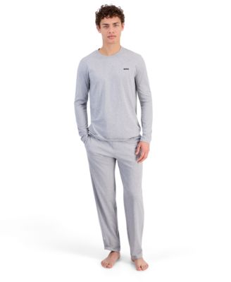 Men's Will Long-Sleeve Crewneck & Cotton-Blend Pajama Pant, 2-Piece Set