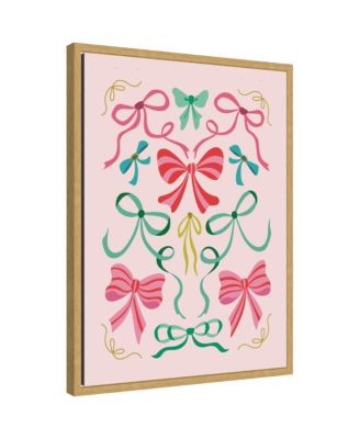 Sylvie Framed Canvas Christmas Bows by Rachel Lee