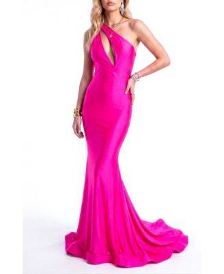 Women's Asymmetrical Cutout Mermaid Evening Gown