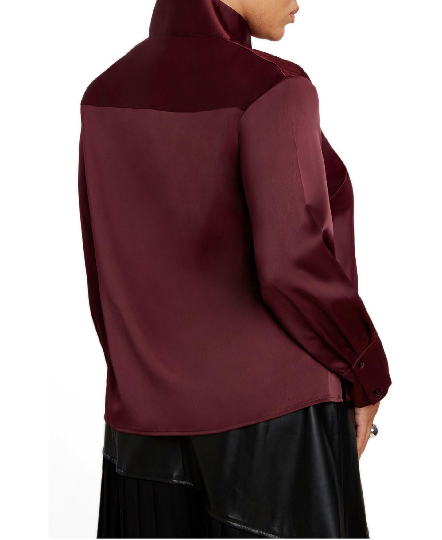 Женская блузка ELOQUII Deconstructed Neckline, цвет: Tawny Port — фото 2