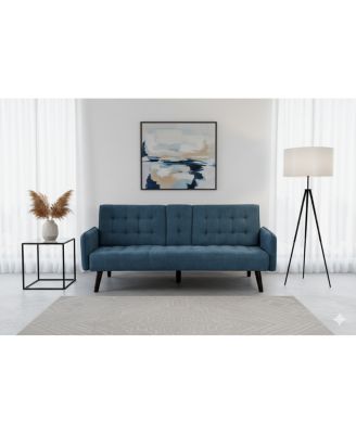 72" Sleeper Sofa Bed with Drop Down Table and Cup Holders