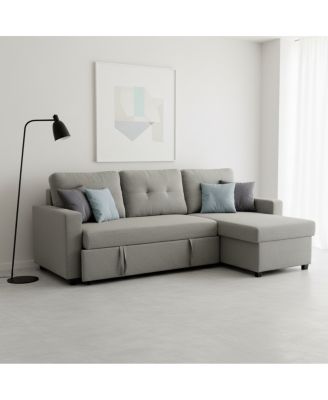 Convertible L-Shaped Sleeper Sofa Bed