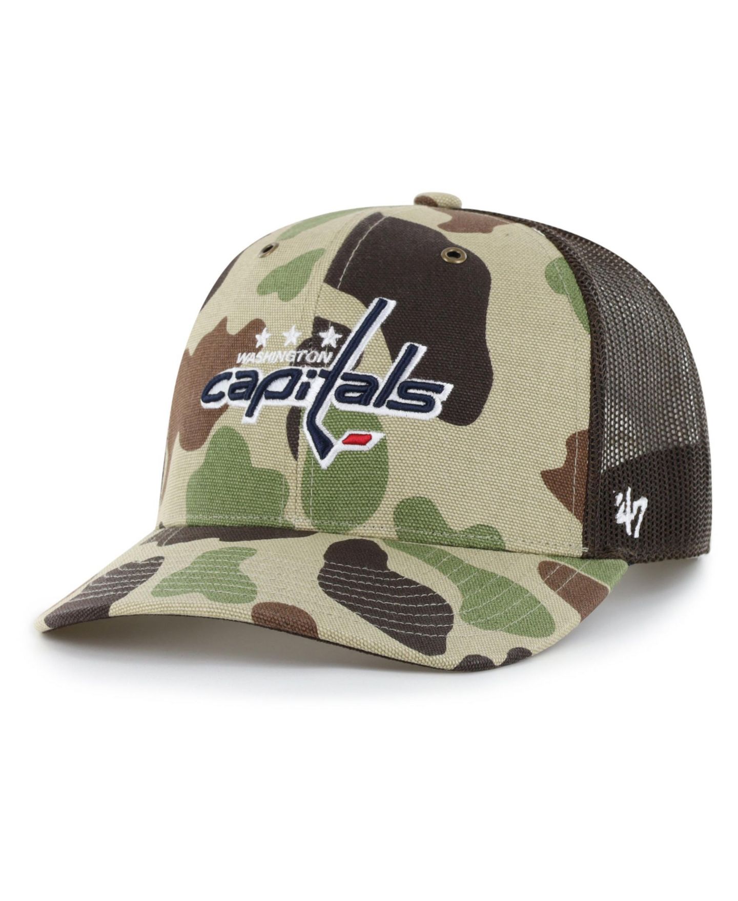 Мужская кепка '47 Brand Camo Washington Capitals Duck Camo Trucker Hat — фото 1