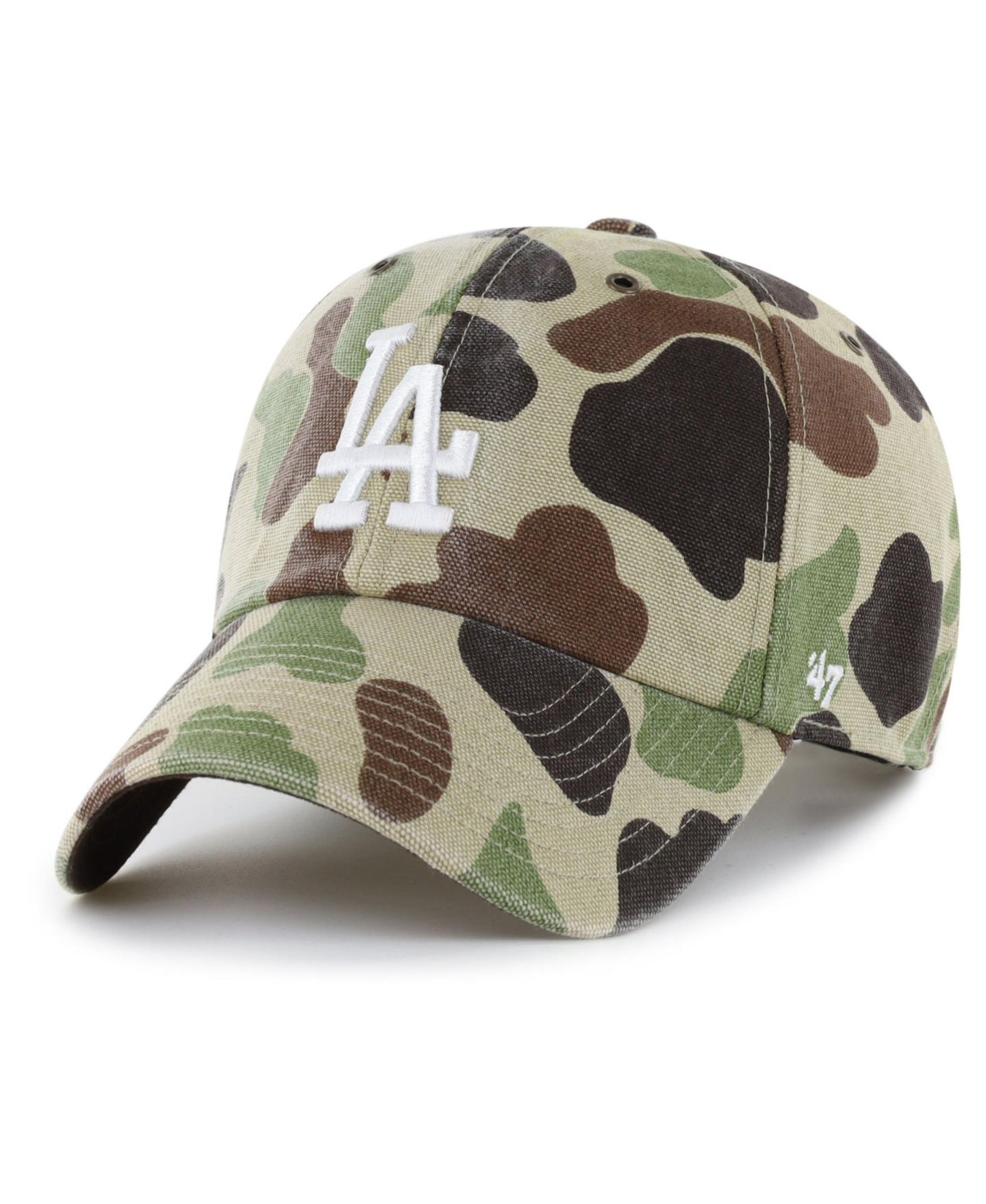 Мужская кепка '47 Brand Camo Los Angeles Dodgers Duck Camo Clean Up Adjustable Hat — фото 1